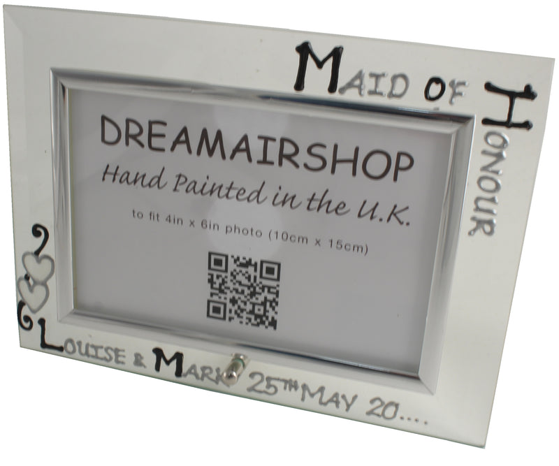 Personalised Maid of Honour Frame: Landscape (Blk/Sil)