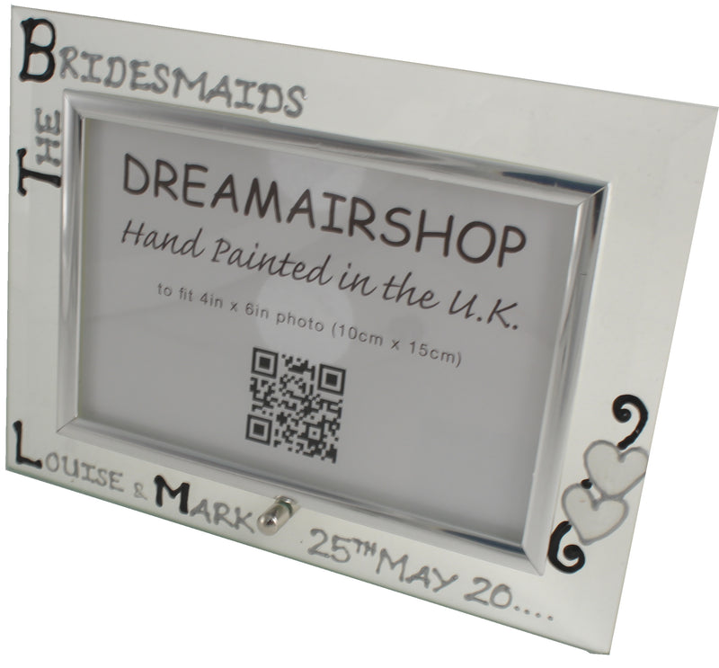 Personalised The Bridesmaid Photo Frame Land Blk/Sil