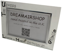 Personalised The Ushers Photo Frame: Landscape (Blk/Sil)