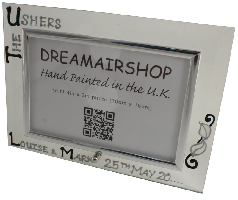 Personalised The Ushers Photo Frame: Landscape (Blk/Sil)