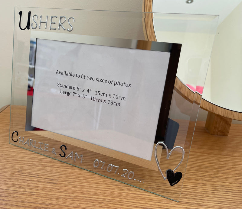 Ushers Gift Photo Frame Landscape (Black)