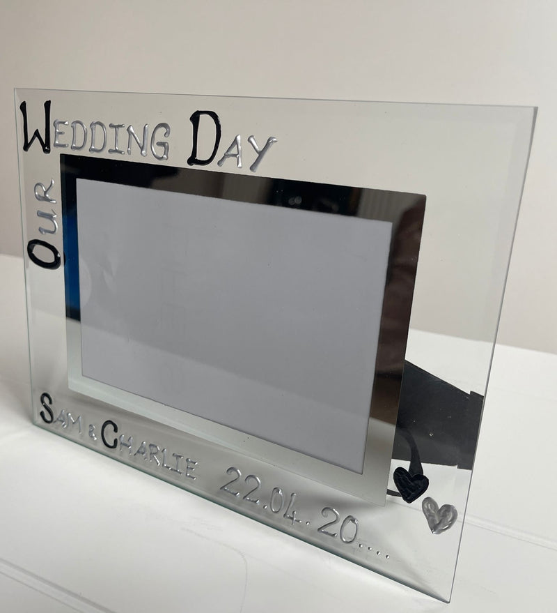 Personalised Our Wedding Day Land Photo Frame