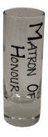 Matron/Honour Design Gift Shot Glass: (Blk/Sil)