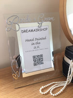 Bride & Groom Gift Photo: Frame Portrait (Silver) with crystals