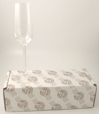 Personalised Champagne Flute Glass: with Crystals (Silver)