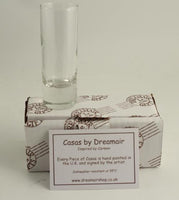 50th Birthday Tall Shot Glass: (Black/Silver)