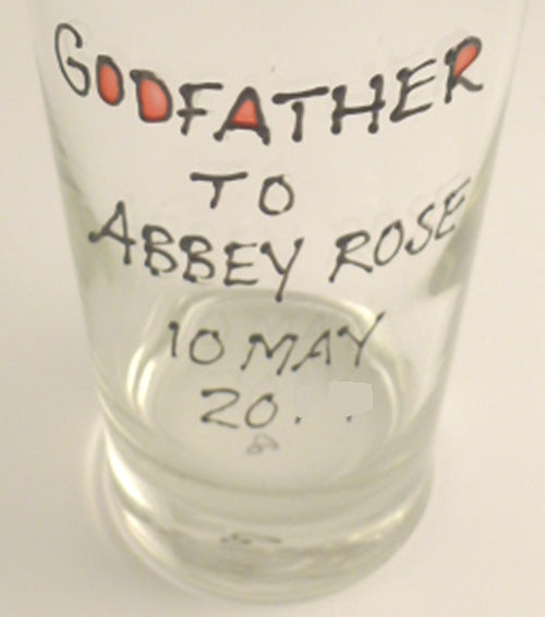 Personalised Godfather Pint Glass (Cami)