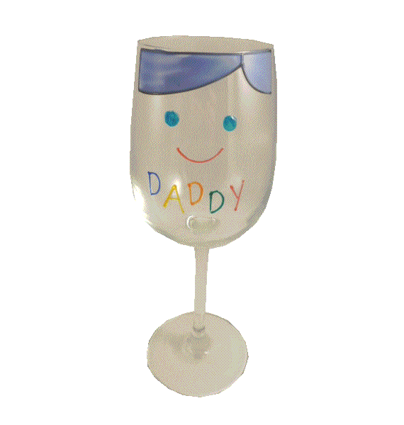 Daddy Design Gift Wine Glass: (Cami Brights)