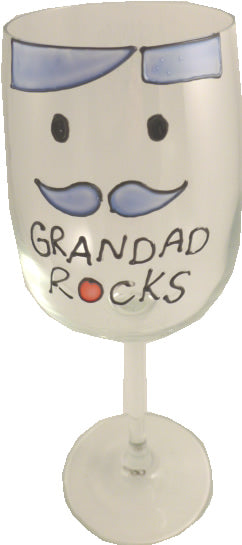 Grandad Rocks Wine Glass