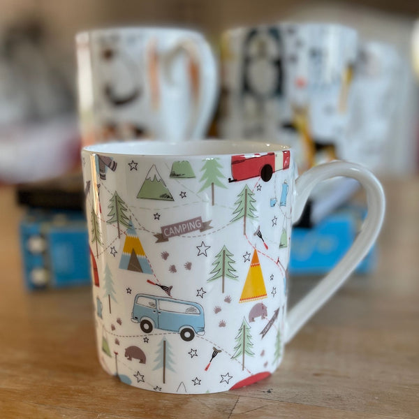 1 Pint Fine Bone China Large Mug Camper Van