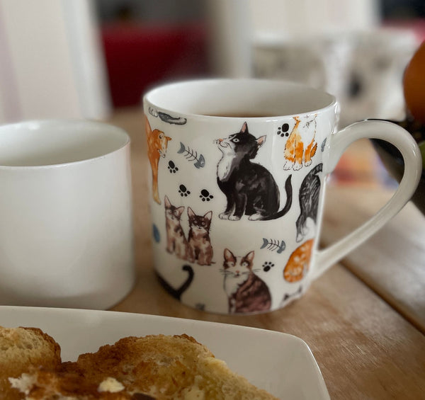 1 Pint Fine Bone China Large Mug Cats