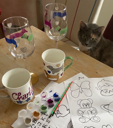 Paint Your Own Craft Kit 22 : (2 Wine Glasses, 2 Mugs)