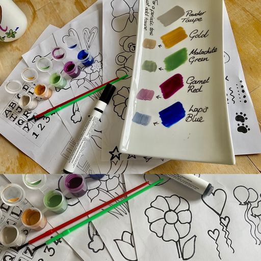 Paint Your Own Craft Kit 22 : (2 Wine Glasses, 2 Mugs)