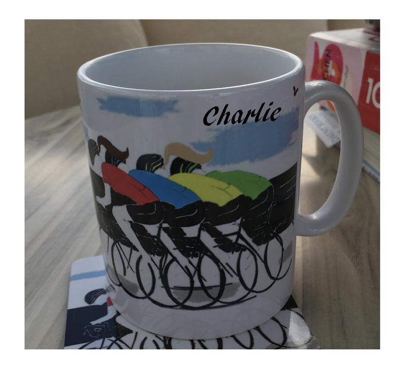 Personalised Cycling Printed Mug