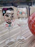 Salvador Dali Luxury Wine Glass: with Crystals