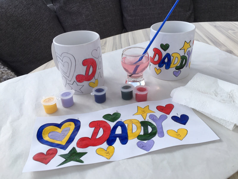 Paint by Numbers Mug daddy Craft Kit