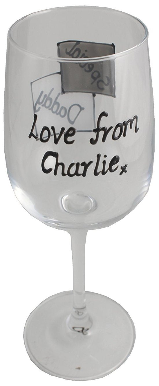Personalised Special Daddy Wine Glass 