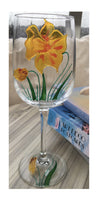 Daffodil Design Gift Wine Glass:
