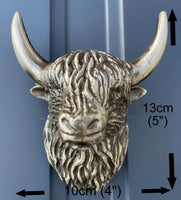 Highland Cattle Door Knocker (Antique Brass)