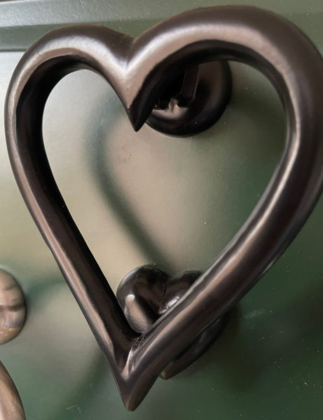 Heart Shaped Door Knocker (Black):