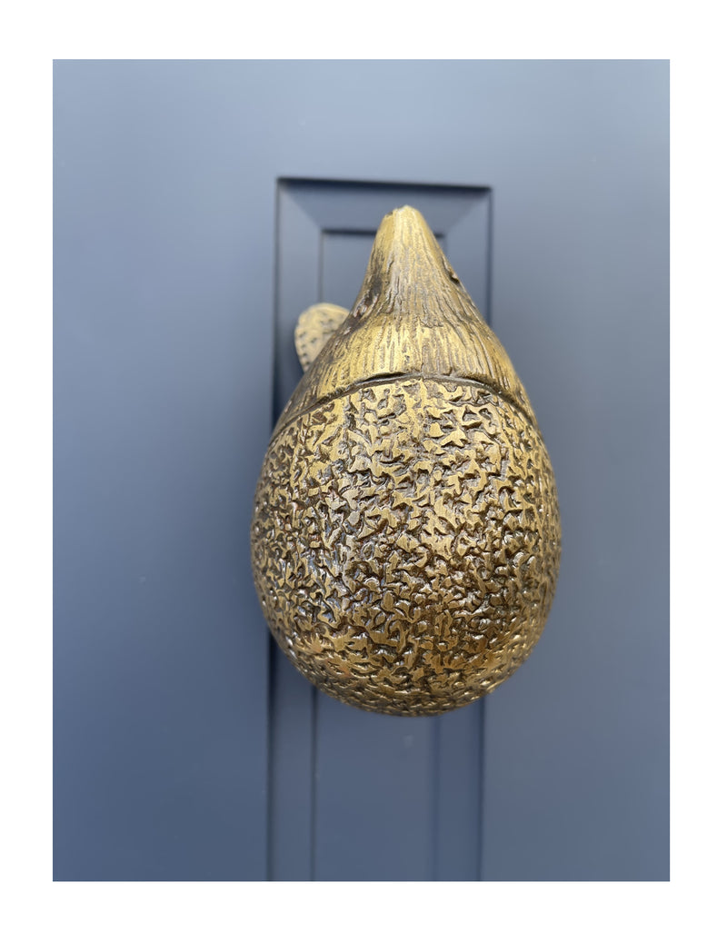 Hedgehog Door Knocker Antique Brass