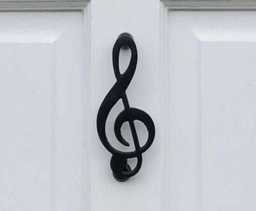 Music Door Knocker Black