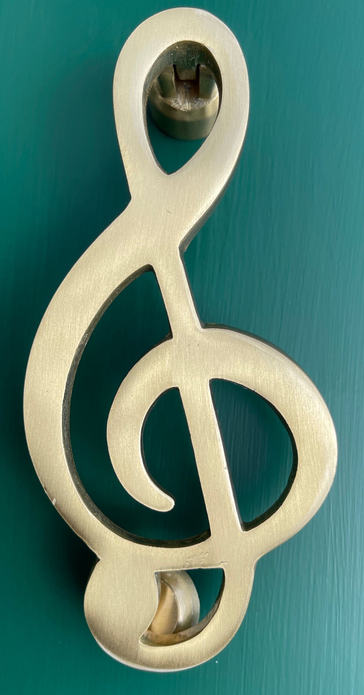 Brushed Brass Music Door knocker