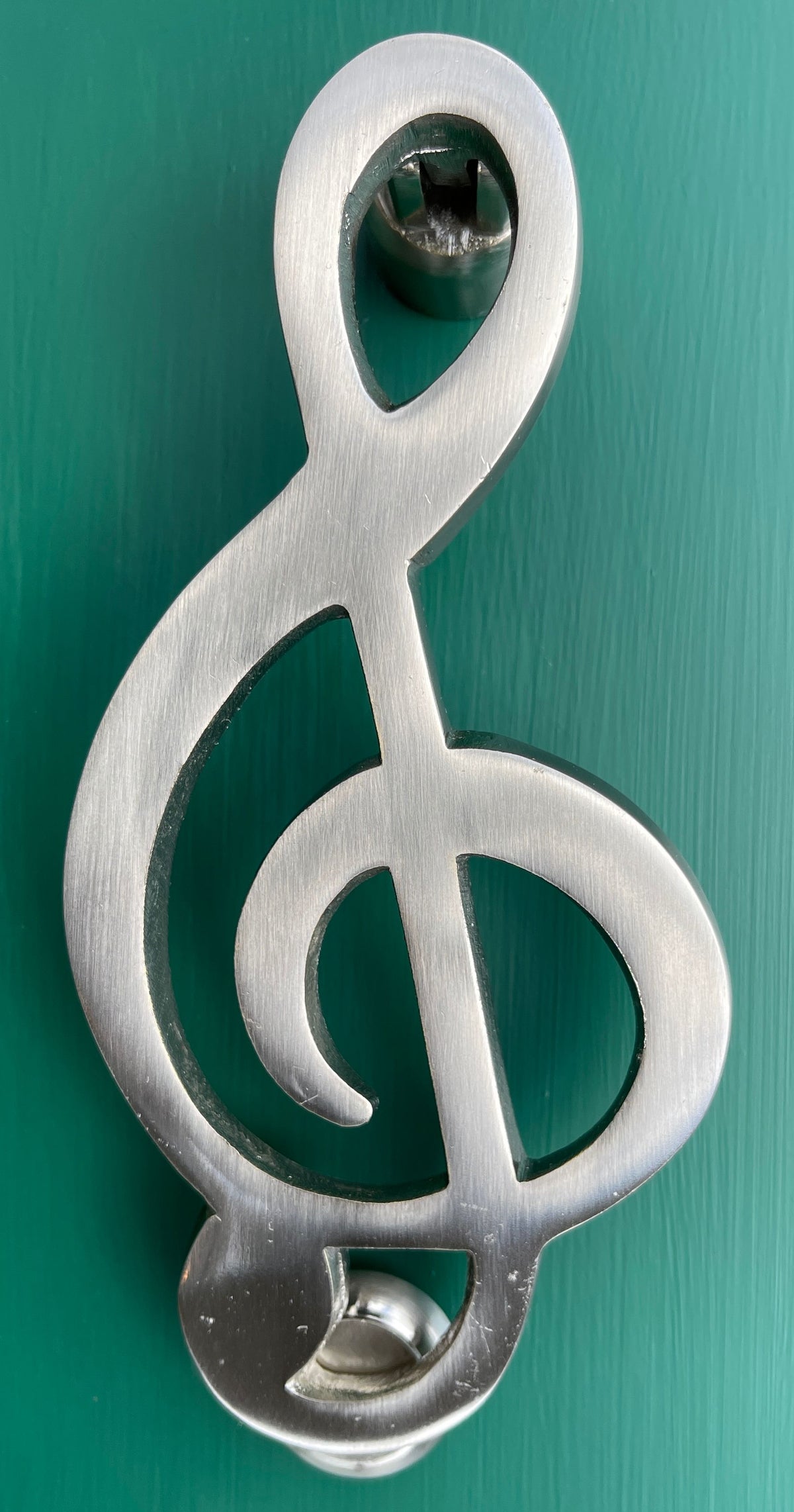 Brushed Chrome Music Door Knocker