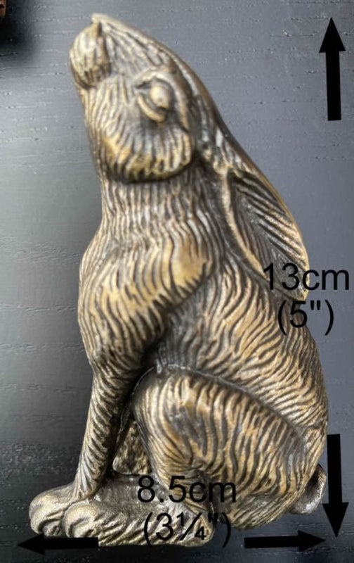 Moon Gazing Hare Door Knocker (Gunmetal Silver)