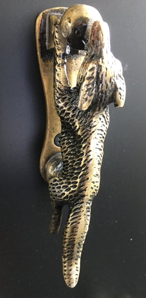Running Fox Door Knocker (Antique Brass)