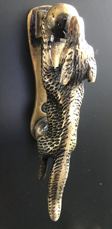 Running Fox Door Knocker (Antique Brass)