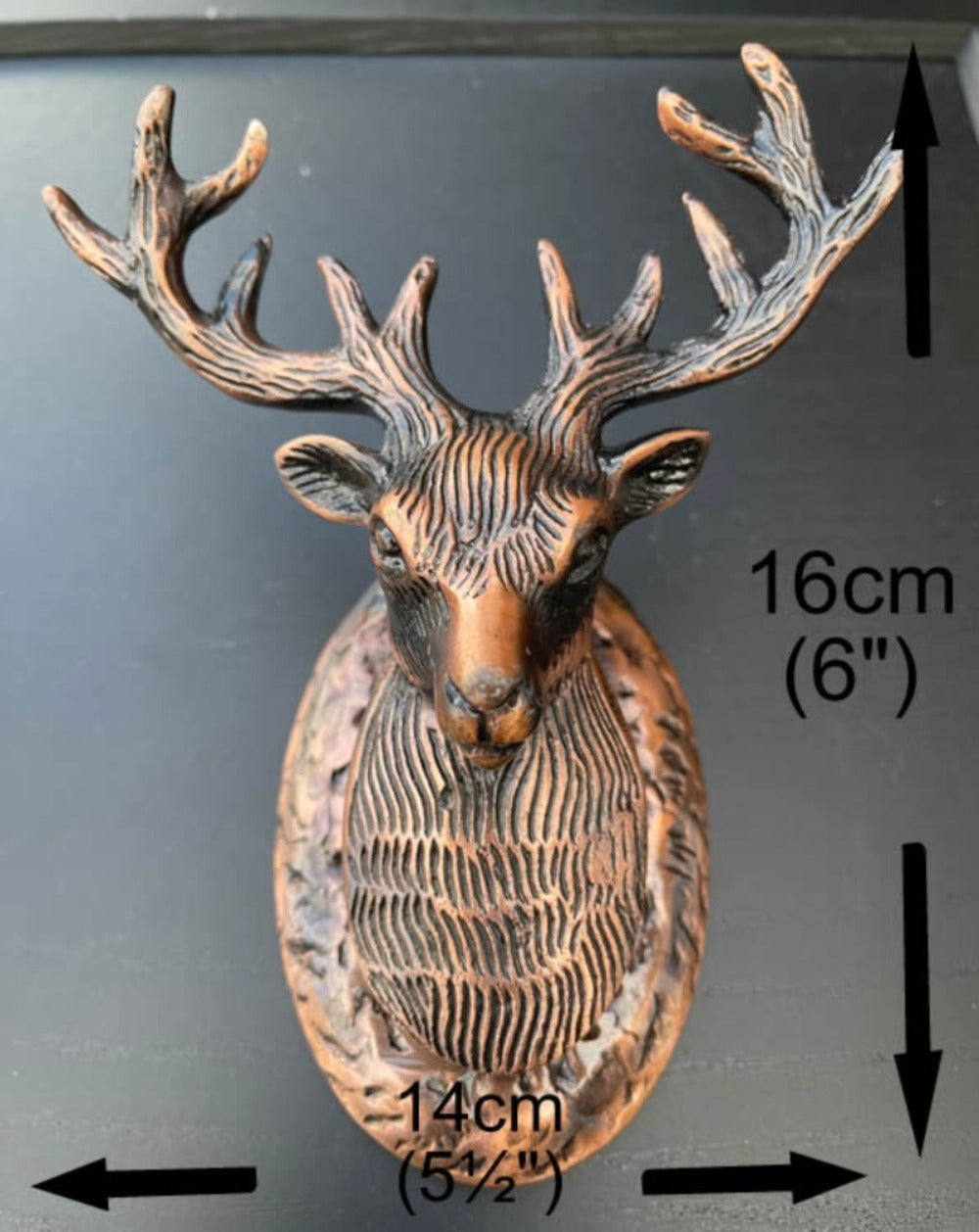 Highland Stag Door Knocker Measurements