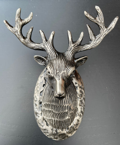 Highland Stag Door Knocker (Gunmetal Silver)