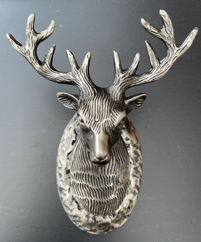 Highland Stag Door Knocker (Gunmetal Silver)