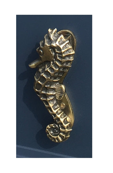 Seahorse Door Knocker (Antique Brass)