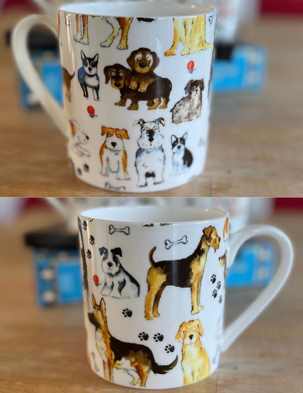 1 Pint Fine Bone China Large Mug Dogs