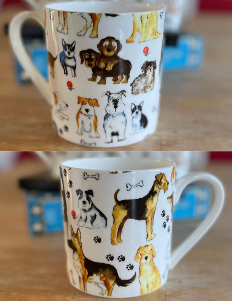 1 Pint Fine Bone China Large Mug Dogs