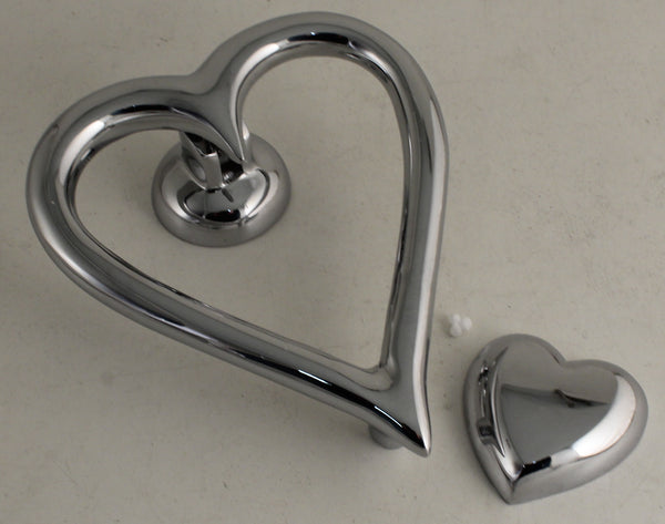 Heart Door Knocker Chrome End Of Line