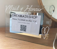 Maid of Honour Gift Photo: Frame Land (Pearl) with Crystals
