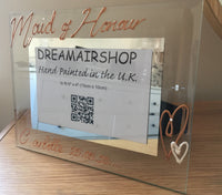 Personalised Maid of Honour Photo: Frame Land (Copper) with  Crystals