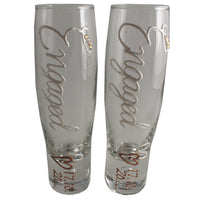 Personalised Engaged Pair of Champagne Flute Pearl with Crystals