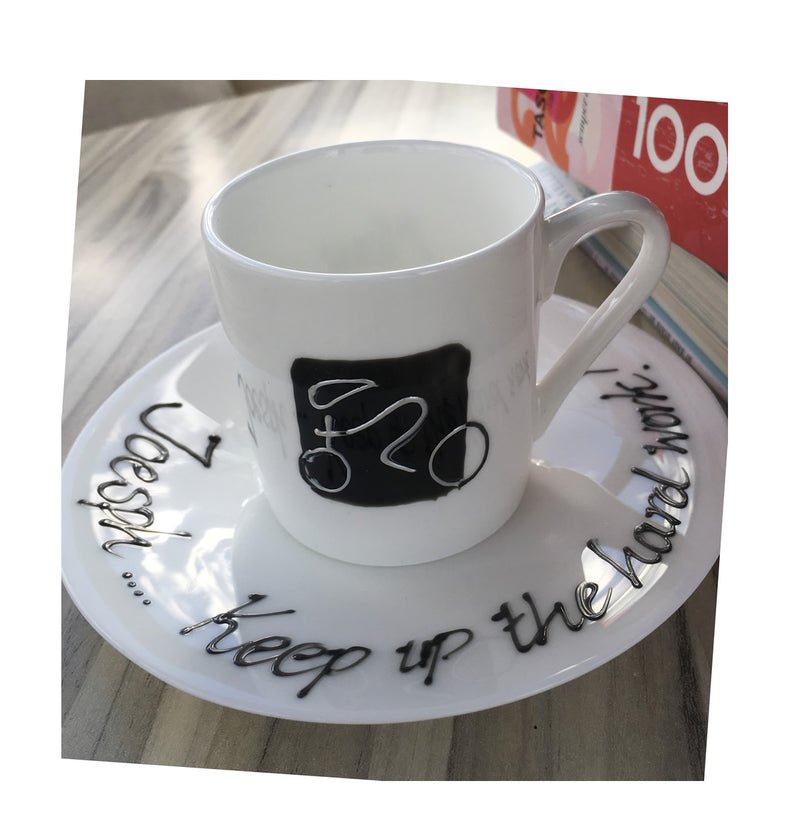 Personalised Cycling China Espresso Cup/Saucer: