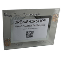 Proud Great Grandparents Photo Frame: Land (Coffee/Silver)