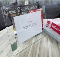 Hand Painted Great Granddaughters Picture Photo Frame: Landscape Pink heart