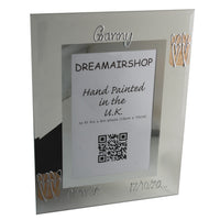 Personalised Granny Gift Photo Frame: Portrait (Coffee/Hearts)