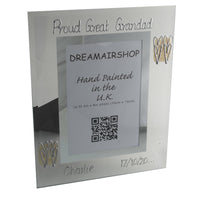 Personalised Proud Great Grandad Frame: Portrait (Hearts)