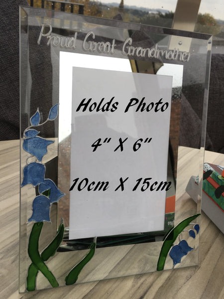 Proud Great Grandmother Photo Frame: Portrait (Bluebell)