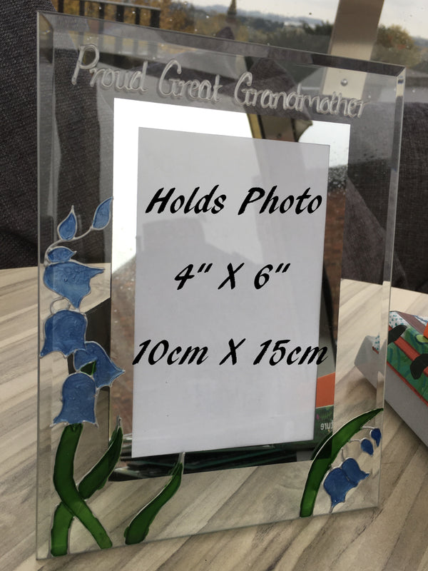 Proud Great Grandmother Photo Frame: Portrait (Bluebell)