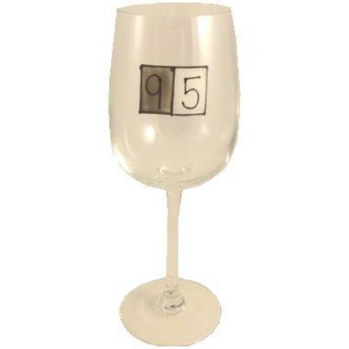 95th Birthday Wine Glass Grey Sq