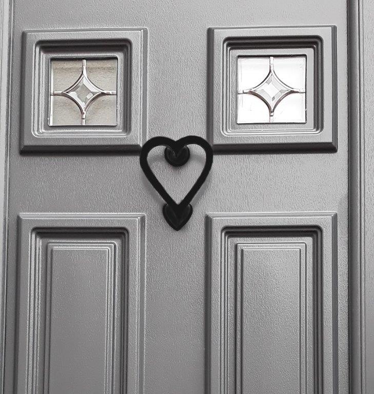 Heart Door Knocker Black End Of Line